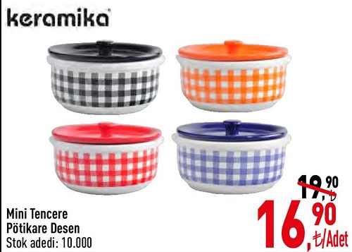 Keramika Mini Tencere Pötikare Desen image