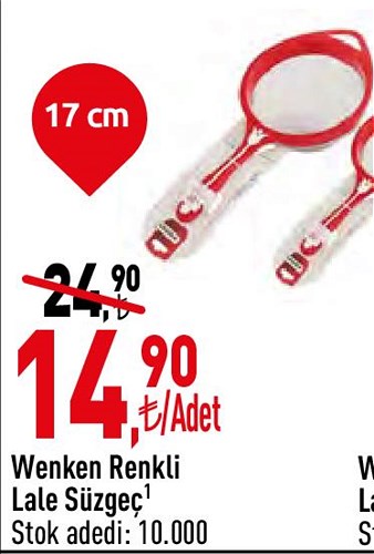 Wenken Renkli Lale Süzgeç 17 cm image