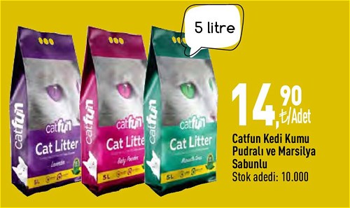 Catfun Kedi Kumu Pudralı ve Marsilya Sabunlu 5 litre image