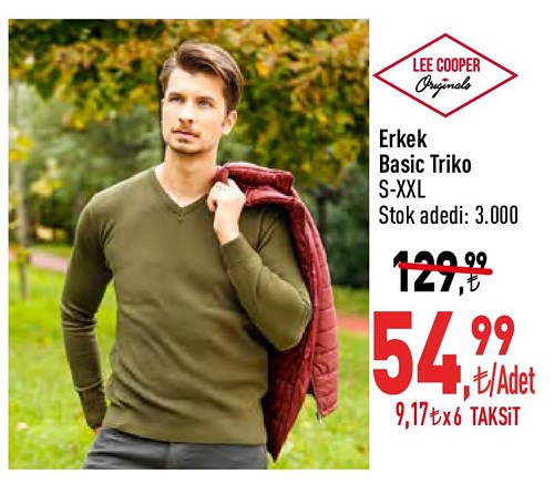 Lee Cooper Erkek Basic Triko image