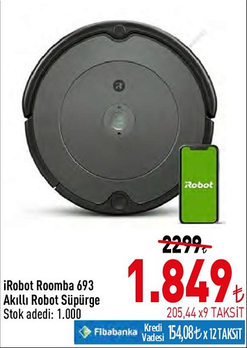 iRobot Roomba 693 Akıllı Robot Süpürge image