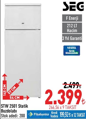 Seg STW 2501 Statik Buzdolabı  image