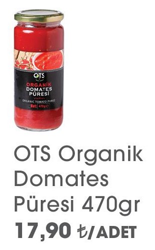 OTS Organik Domates Püresi 470 gr image