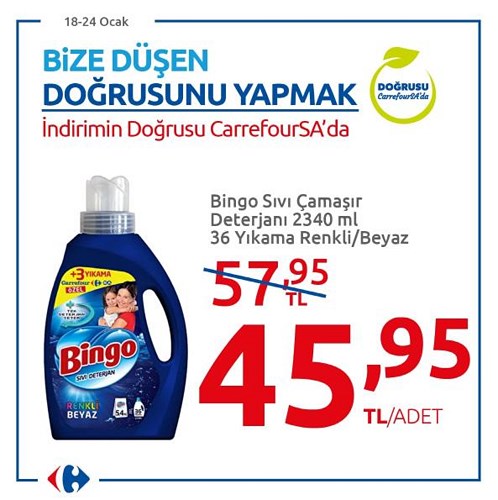 Bingo Sıvı Çamaşır Deterjanı 2340 ml 36 Yıkama Renkli/Beyaz image