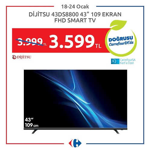 Dijitsu 43DS8800 43 inç 109 Ekran FHD Smart TV image