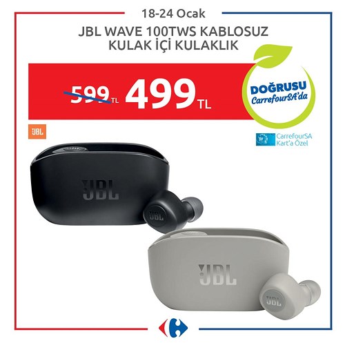 JBL Wave 100TWS Kablosuz Kulak İçi Kulaklık image