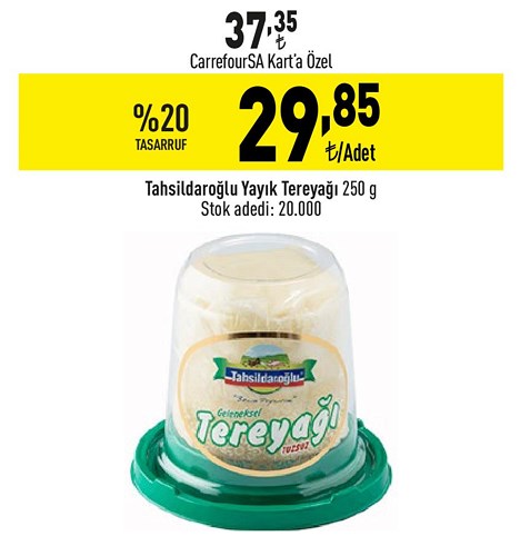 Tahsildaroğlu Yayık Tereyağı 250 g image