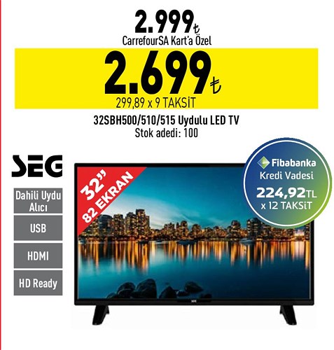 Seg 32SBH500/510/515 Uydulu Led Tv  image