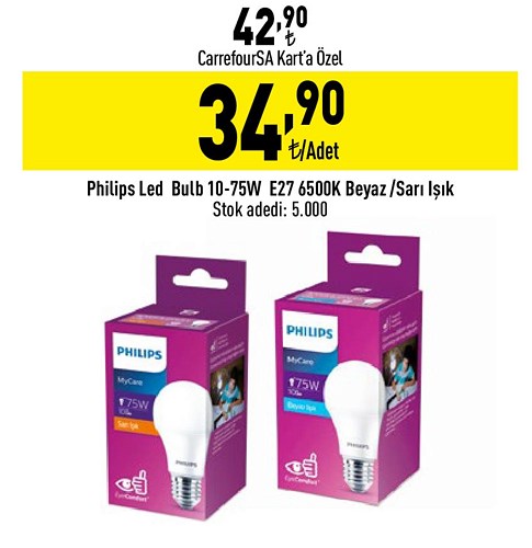 Philips Led Bulb 10-75W E27 6500K image