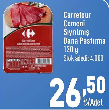 Carrefour Çemeni Sıyrılmış Dana Pastırma 120 g image