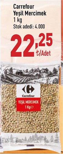 Carrefour Yeşil Mercimek 1 kg image