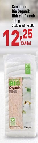 Carrefour Bio Organik Hidrofil Pamuk 100 g image