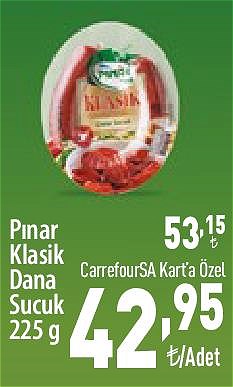 Pınar Klasik Dana Sucuk 225 g image