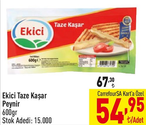 Ekici Taze Kaşar Peynir 600gr image