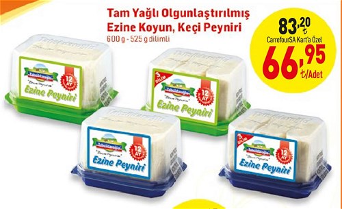 Tahsildaroğlu Tam Yağlı Olgunlaştırılmış Ezine Koyun/Keçi Peyniri 600 g/525 g Di image