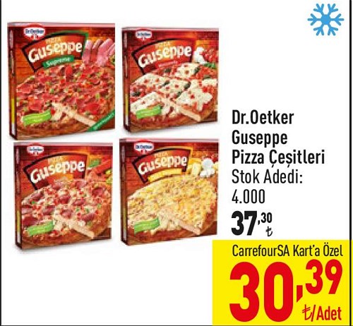 Dr.Oetker Guseppe Pizza Çeşitleri/Adet image