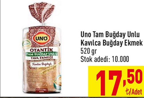 Uno Tam Buğday Unlu Kavılca Buğday Ekmek 520 gr image