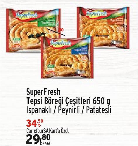 SuperFresh Tepsi Böreği Çeşitleri 650 g image