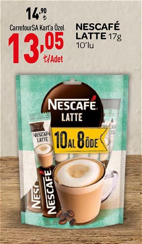 Nescafe Latte 17 g 10'lu image