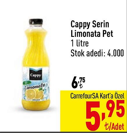 Cappy Serin Limonata Pet 1 litre image