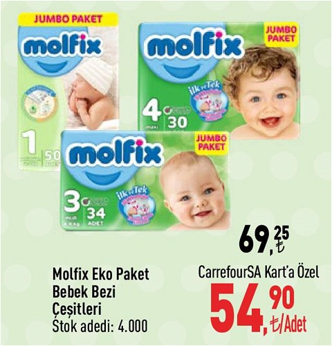 Molfix Eko Paket Bebek Bezi Çeşitleri image