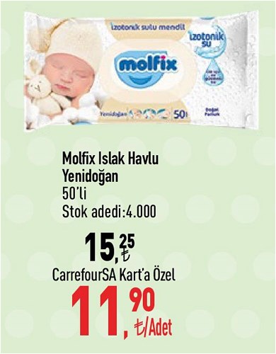 Molfix Islak Havlu Yenidoğan 50'li image