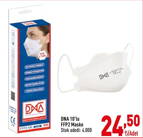 DNA 10'lu FFP2 Maske image