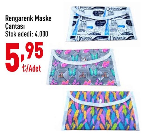 Rengarenk Maske Çantası image