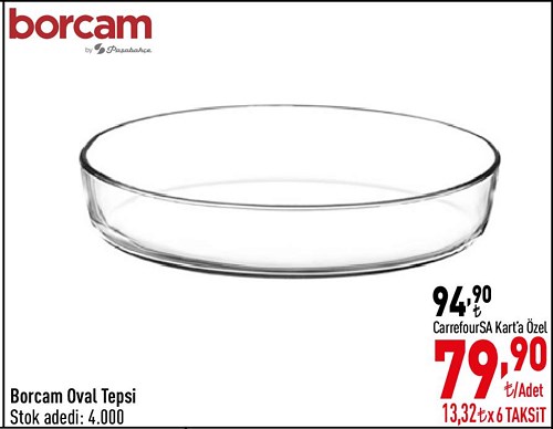 Paşabahçe Borcam Oval Tepsi image