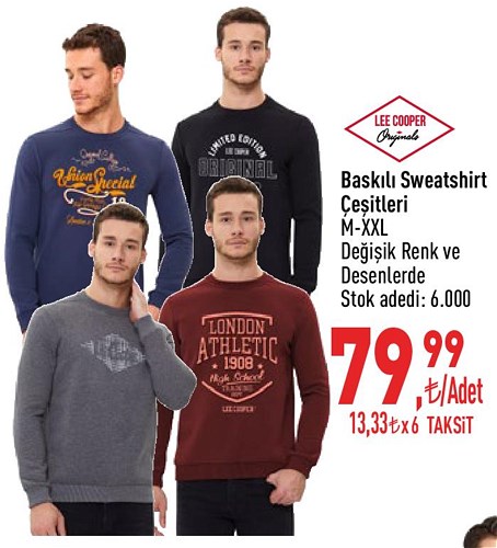 Lee Cooper Baskılı Sweatshirt Çeşitleri image