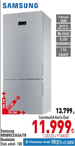 Samsung RB50RS334SA/TR F Enerji Sınıfı Buzdolabı image