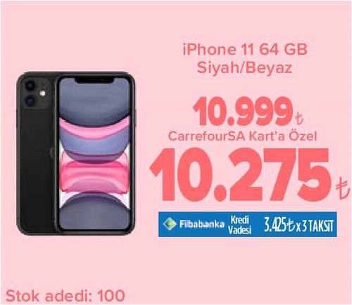 Iphone 11 64 GB Siyah/Beyaz image