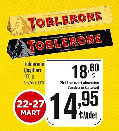Toblerone Çeşitleri 100 g image