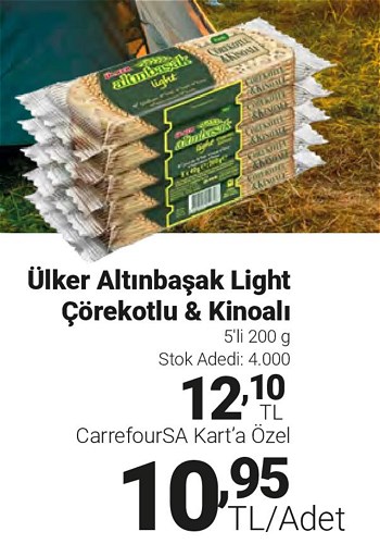CarrefourSA Ülker Altınbaşak Light Çörekotlu&Kinoalı 5'li 200 g