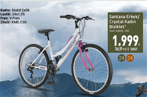 CarrefourSA Santana Erkek/Crystal Kadın Bisiklet