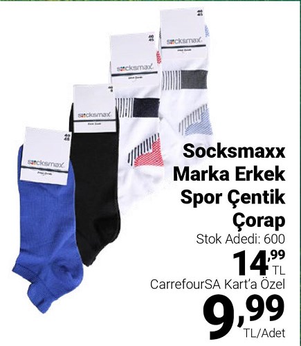 Socksmaxx Marka Erkek Spor Çentik Çorap image