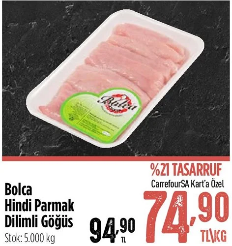 Bolca Hindi Parmak Dilimli Göğüs kg image