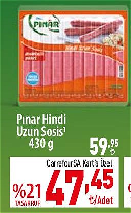 Pınar Hindi Uzun Sosis 430 g image