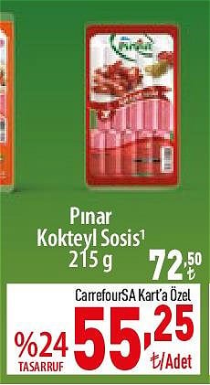 Pınar Kokteyl Sosis 215 g image