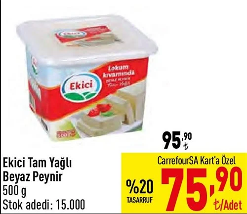 Ekici Tam Yağlı Beyaz Peynir 500 g image