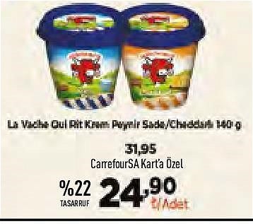 La Vache Qui Rit Krem Peynir Sade/Cheddarlı 140 g image