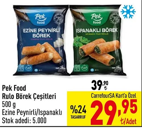 Pek Food Rulo Börek Çeşitleri 500 g image