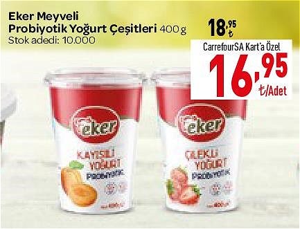 Eker Meyveli Probiyotik Yoğurt Çeşitleri 400 g image