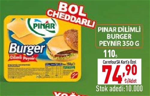 Pınar Dilimli Burger Peynir 350 g image