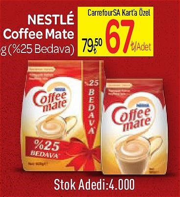 Nestle Coffee Mate 500 g / 625 g %25 Bedava image