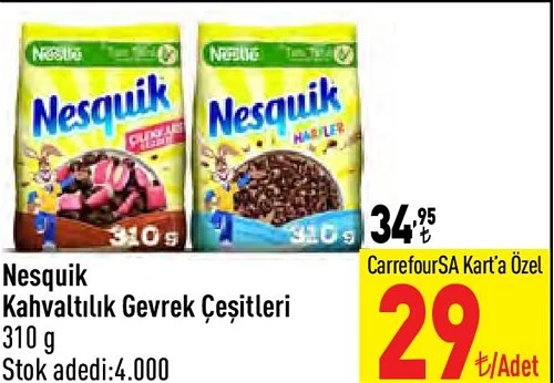 Nesquik Kahvaltılık Gevrek Çeşitleri 310 g image