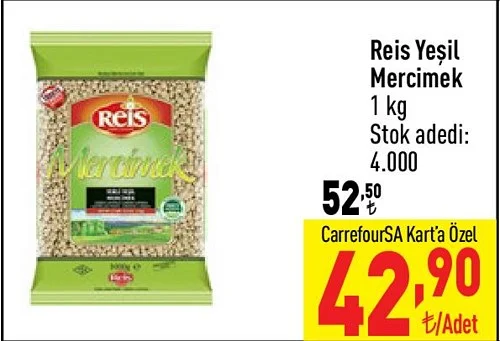 Reis Yeşil Mercimek 1 kg image