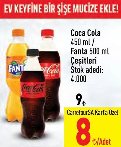 Coca Cola 450 ml/Fanta 500 ml Çeşitleri  image