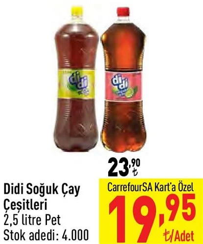 Didi Soğuk Çay Çeşitleri 2,5 litre Pet image