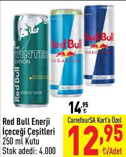 Red Bull Enerji İçeceği Çeşitleri 250 ml Kutu image